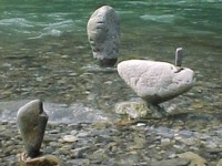 Three balanced stones